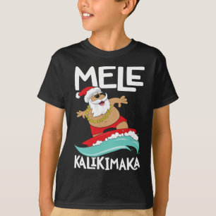 Camiseta Mele Kalikimaka Navidades Hawaii Surfing