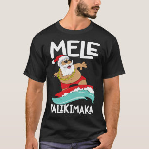 Camiseta Mele Kalikimaka Navidades Hawaii Surfing