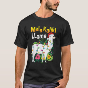 Camiseta Mele Kalikimaka Navidades Shirt Hawaiian Llama X M