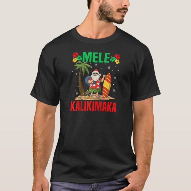 Camiseta Mele Kalikimaka Navidades tropicales Hawái Xmas S (Anverso)