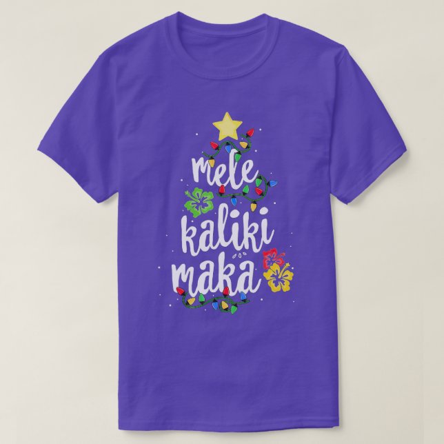 Camiseta Mele Kalikimaka Para Mujeres Hawaii Christm (Diseño del anverso)