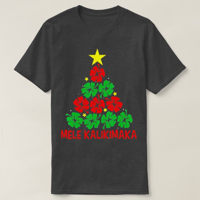 Camiseta Mele Kalikimaka Para Mujeres Hawaii Christm (Diseño del anverso)