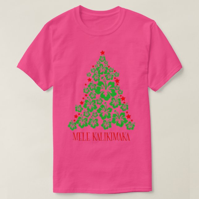 Camiseta Mele Kalikimaka Para Mujeres Hawaii Christm (Diseño del anverso)