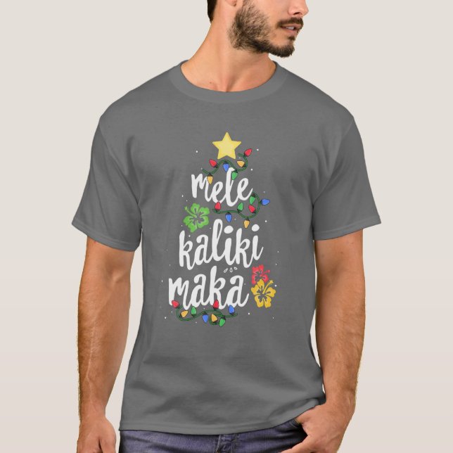 Camiseta Mele Kalikimaka Para Mujeres Hawaii Christma (Anverso)