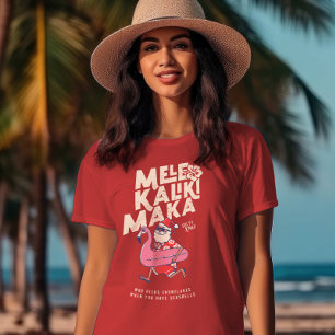 Camiseta Mele Kalikimaka Santa Flamingo Navidades Getaway T