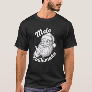Camiseta Mele Kalikimaka Santa Shaka Navidad Hawaiana Niño