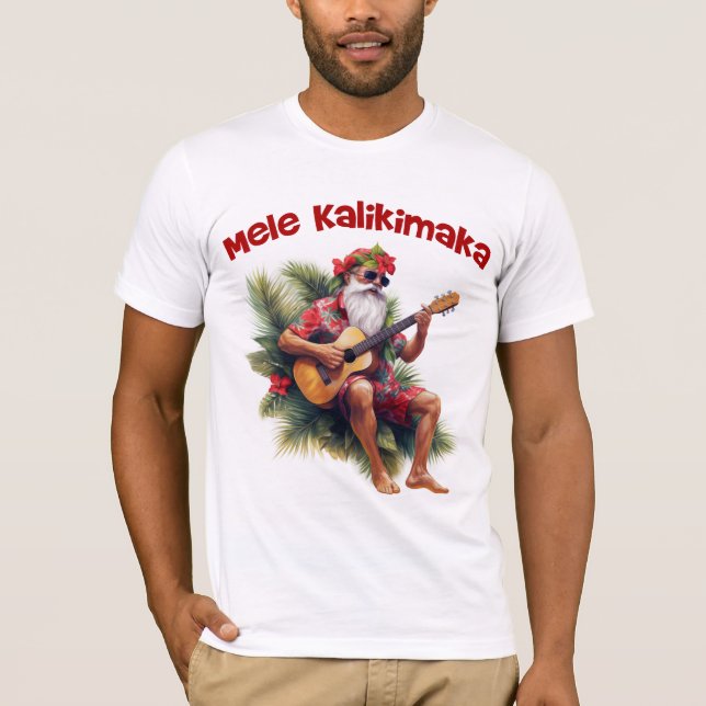 Camiseta Mele Kalikimaka Santa T-Shirt (Anverso)