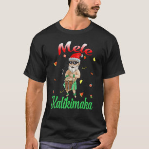 Camiseta Mele Kalikimaka Shaka Navidades hawaianos Santa