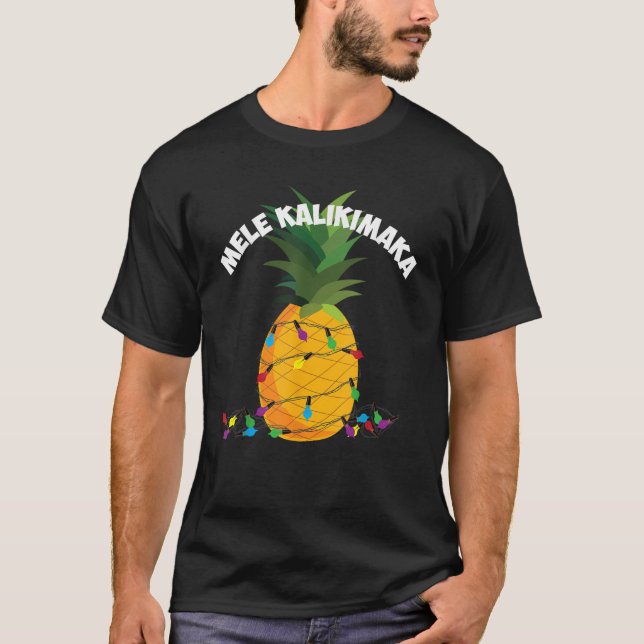 Camiseta Mele Kalikimaka Shirt Hawaiian X Mas Pineapple Lig (Anverso)