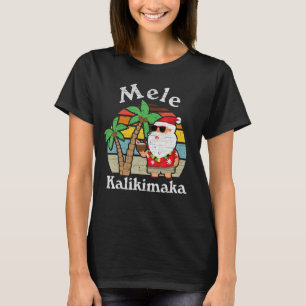 Camiseta Mele Kalikimaka Shirt Summer Santa Claus Hawai