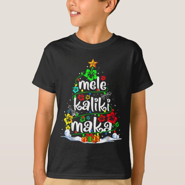 Camiseta Mele Kalikimaka Trocal Christmas Hawaiian Santa Xm (Anverso)