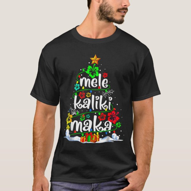 Camiseta Mele Kalikimaka Trocal Christmas Hawaiian Santa Xm (Anverso)