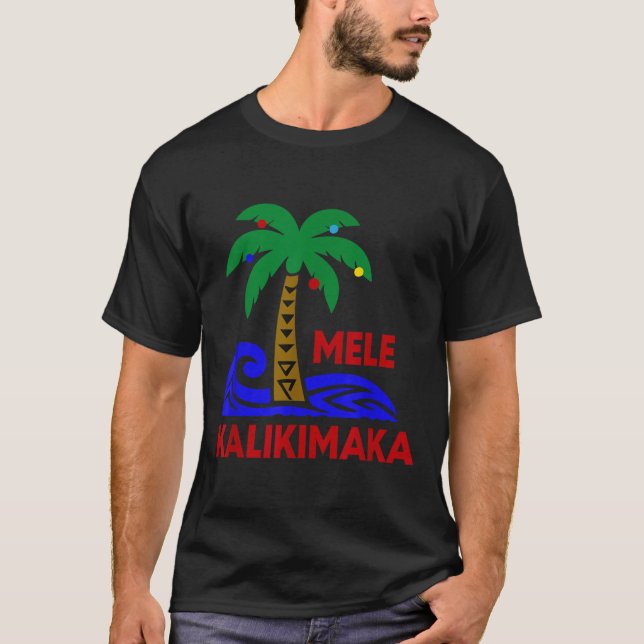 Camiseta Mele Kalikimaka Trocal Holiday Palm Tree Xmas Hawa (Anverso)