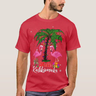 Camiseta Mele Kalikimaka Tropical Hawaiian Christmas Flamin