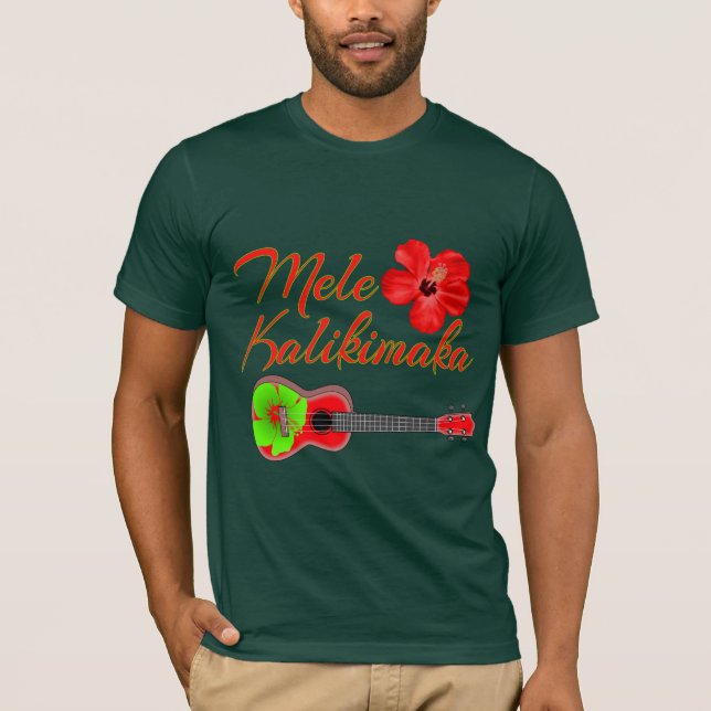 Camiseta Mele Kalikimaka Ukulele (Anverso)