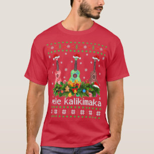 Camiseta Mele Kalikimaka Ukulele Guitar Ugly Ukulele Christ