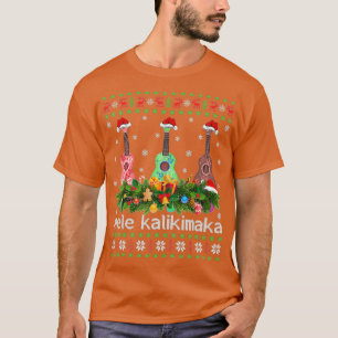 Camiseta Mele Kalikimaka Ukulele Guitar Ugly Ukulele Christ