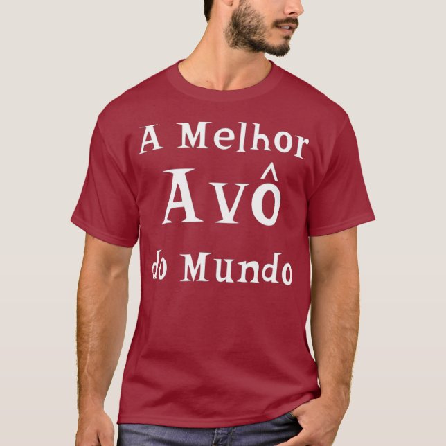Camiseta Melhor Avo do Mundo Mejor Abuela En Portugués (Anverso)