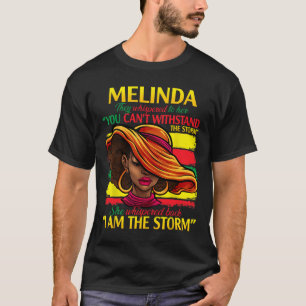 Camiseta Melinda Nombre Familia Apellido Historia Negra Mo