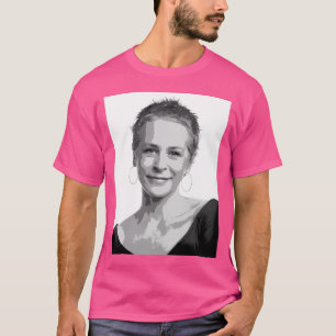 Camiseta Melissa Mcbride Black White Pop Art Retrato Dolor