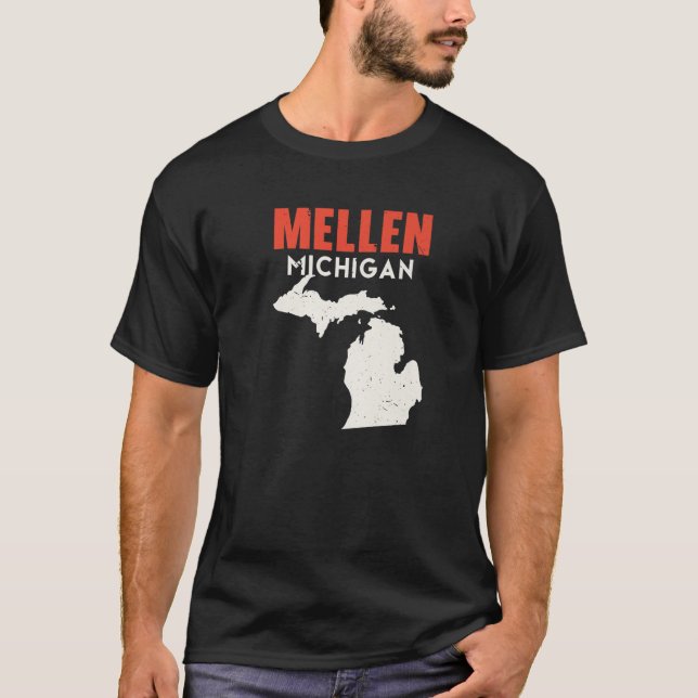 Camiseta Mellen Michigan Estados Unidos de América Viajes M (Anverso)