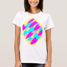 Camiseta Mellow rosa rosa caliente azul bebe amarillo pálid