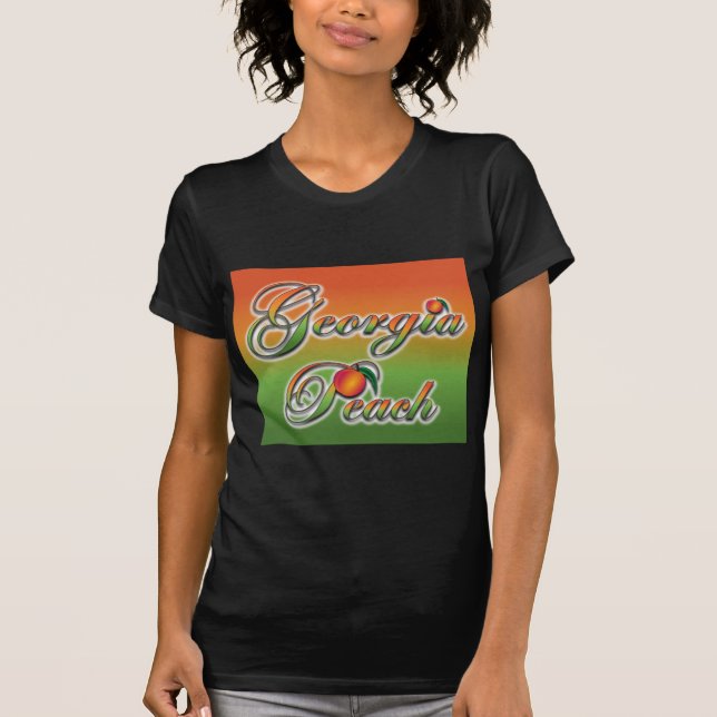 Camiseta Melocotón de Georgia - Cursive (Anverso)