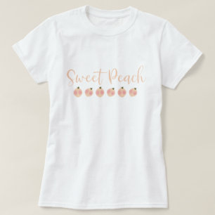 Camiseta Melocotón Dulce Melocotones Lindo Moda Tendencia