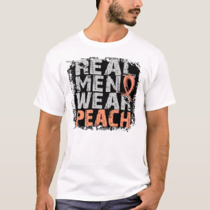 Camiseta Melocotón real del desgaste de hombres del cáncer