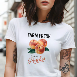Camiseta Melocotones de Georgia Frescos de Granja Amante de