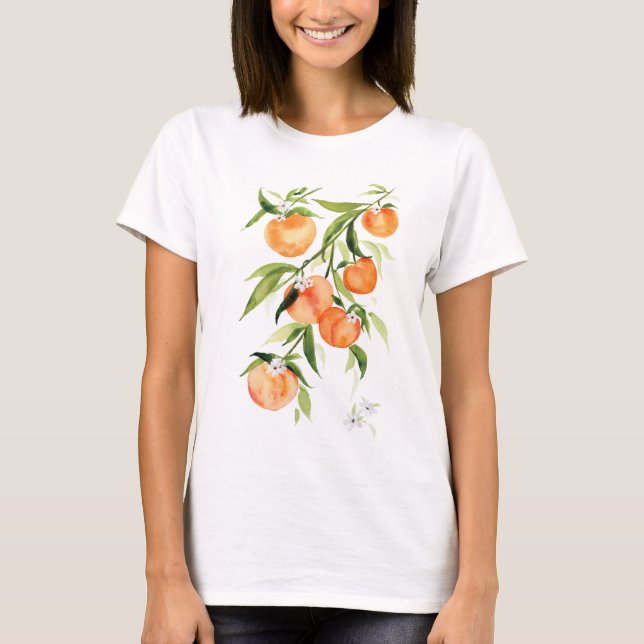 Camiseta Melocotones de verano curvos de fruta de color T-S (Anverso)