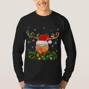 Camiseta Melocotones Fruit Lover Reindeer Santa Hat Peaches