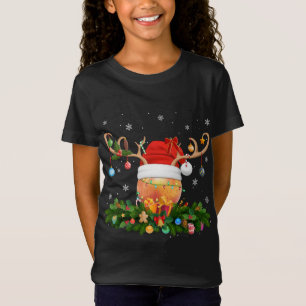 Camiseta Melocotones Fruit Lover Reindeer Santa Hat Peaches
