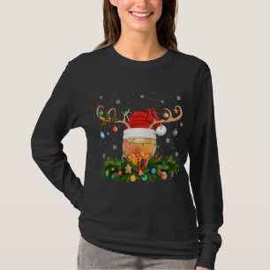 Camiseta Melocotones Fruit Lover Reindeer Santa Hat Peaches