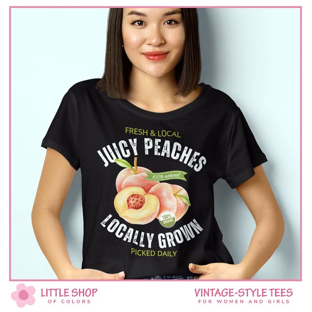 Camiseta Melocotones Frutas Estilo Vintage (Subido por el creador)