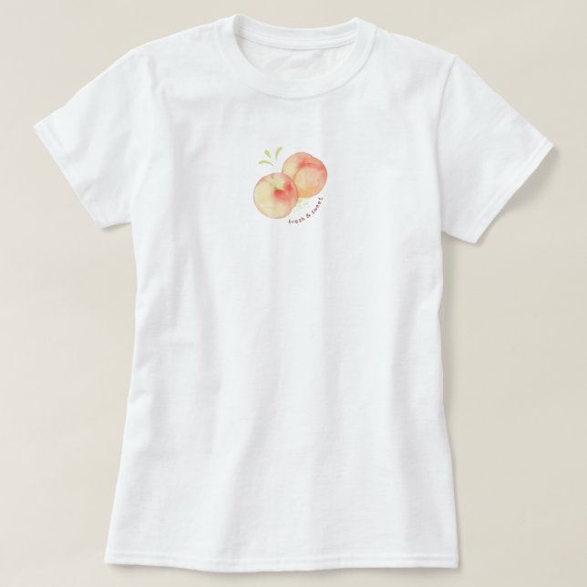 Camiseta Melocotones pastel estética bonita  (Diseño del anverso)