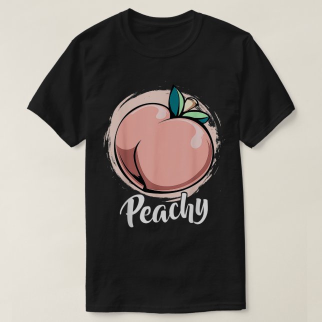 Camiseta Melocotones Peachy Melocotones Verano Fruta Retro  (Diseño del anverso)