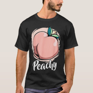 Camiseta Melocotones Peachy Melocotones Verano Fruta Retro 