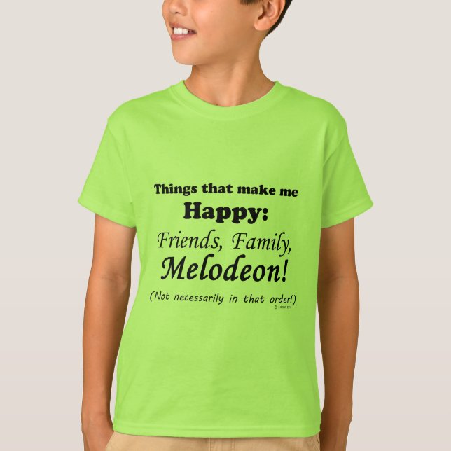 Camiseta Melodeon me hace feliz (Anverso)