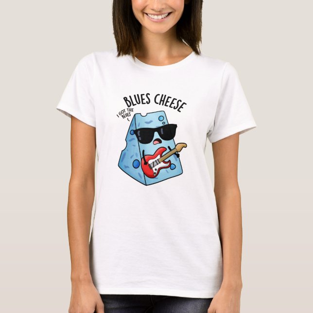 Camiseta Melodía de comida divertida con queso azul (Anverso)
