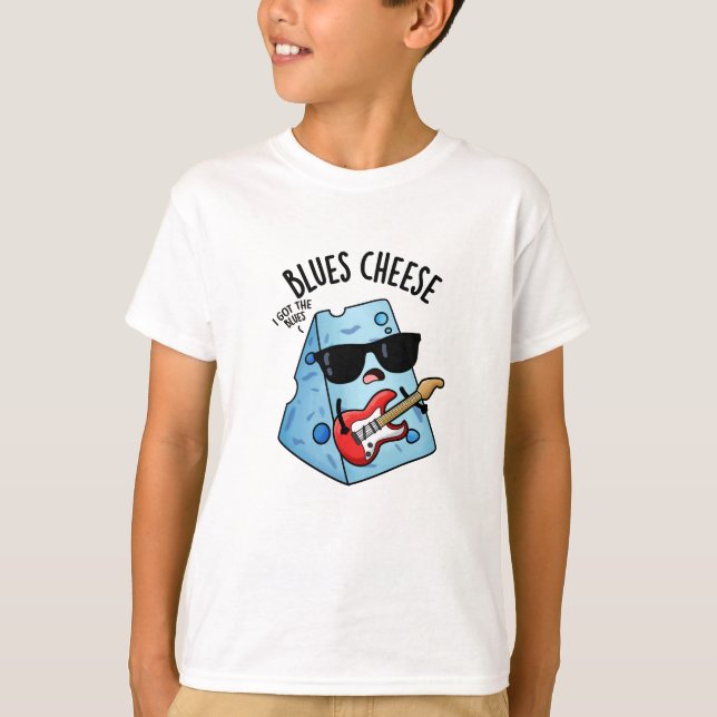 Camiseta Melodía de comida divertida con queso azul (Anverso)