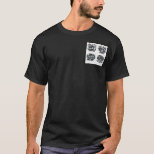 Camiseta Melodía en monocromo: Arte de esquema musical