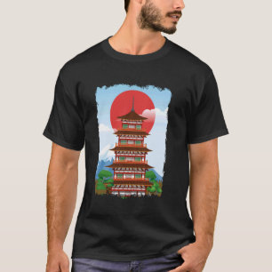 Camiseta Melodía japonesa Mt Fuji recuerdo de arte japonés