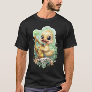 Camiseta Melodías del Éire" Pato Kawaii jugando un arpa T