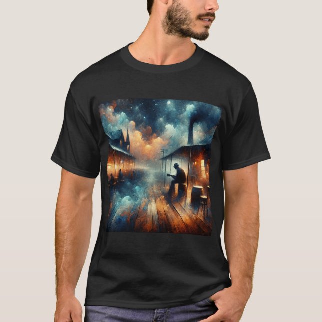 Camiseta Melodías Medianoche: Tee de Blues Enigmáticos (Anverso)