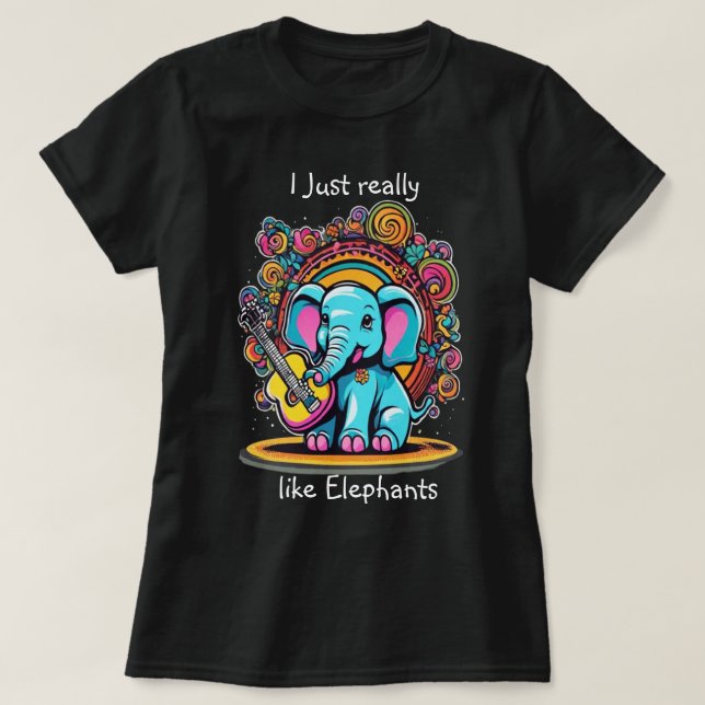 Camiseta Melodie Trunk Serenade Me gusta mucho el elefante (Diseño del anverso)