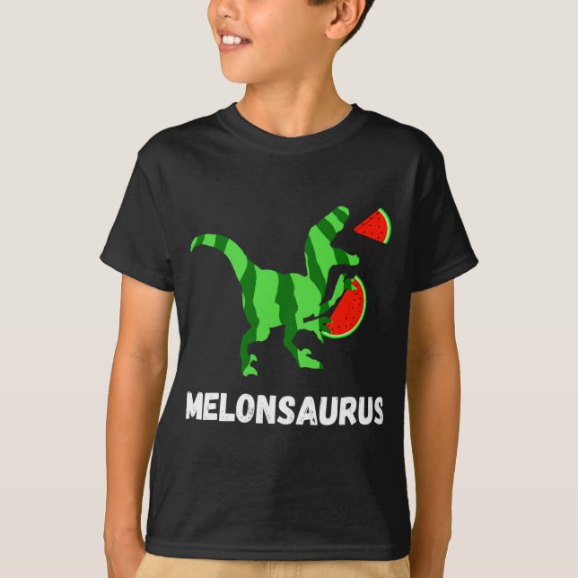 Camiseta Melón de agua Dinosaurios Fruta de verano Funny Me (Anverso)
