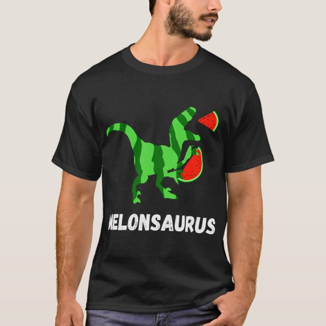 Camiseta Melón de agua Dinosaurios Fruta de verano Funny Me (Anverso)