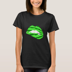 Camiseta Melón de agua Melón Lápiz de labios Fruta Besar Bo