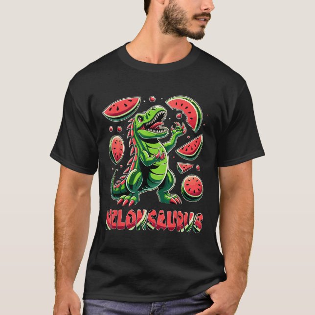 Camiseta Melón de Melón Melón Dinosaurio Verano Tropical Va (Anverso)